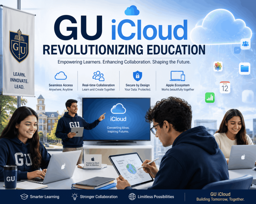Students and educators leverage GU iCloud's cloud-powered ecosystem to enhance collaboration, accessibility, and digital learning experiences.